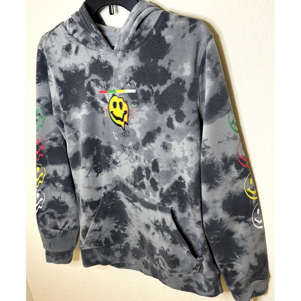Brooklyn clothing Mens pull over gray long sleeve Emoji Drip hoodie size Small - Picture 2 of 11